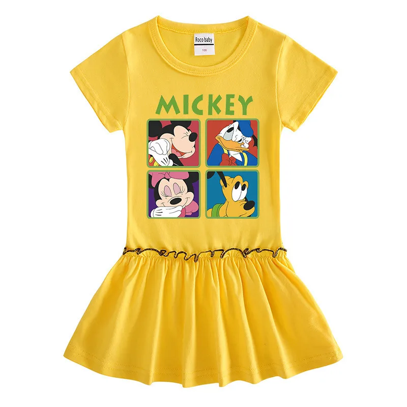 

Kids yellow Dress Girl Kid Clothes Dresses Vestidos de Verano Girls Clothing Summer Floral Toddler Princess 2-7Y