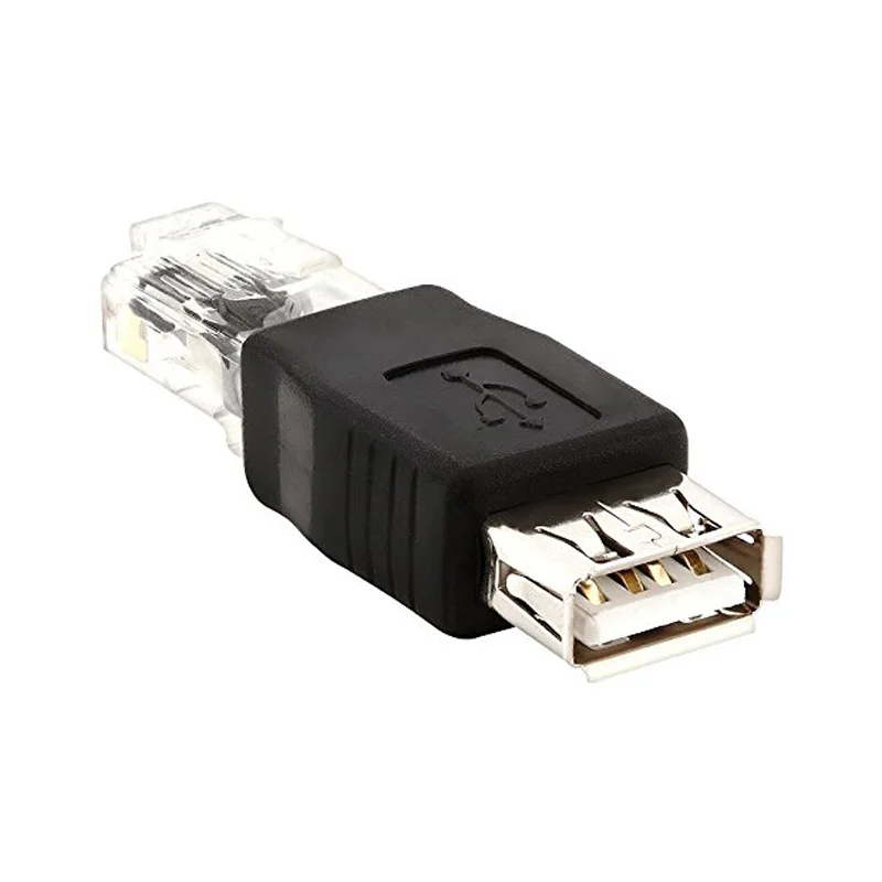 USB Type A 2.0 Female to Ethernet Male Plug Adapter Converter Connector OC-shipping |