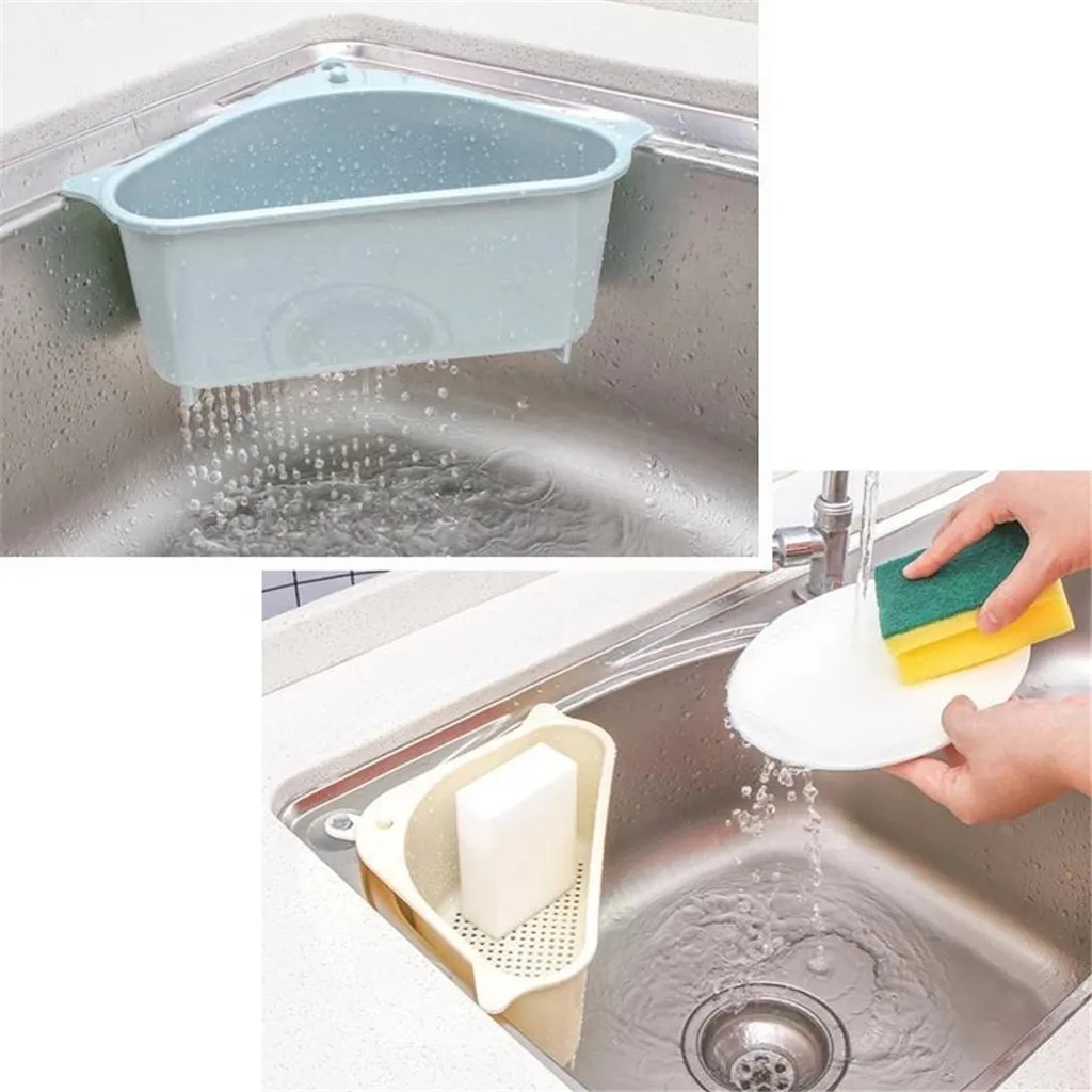 3PCS Kitchen Sink Storage Rack Multifunctional Shelf Storage Rack Kitchen Sucker Drain Frame Washing Bowl Sponge Drain Rack