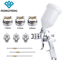

RONGPENG H827 Air Paint Spray Gun Water Based HVLP 1.4 1.7 2.0mm Nozzle Airbrush Pneumatic Tool For Primer Finish Coat Painting