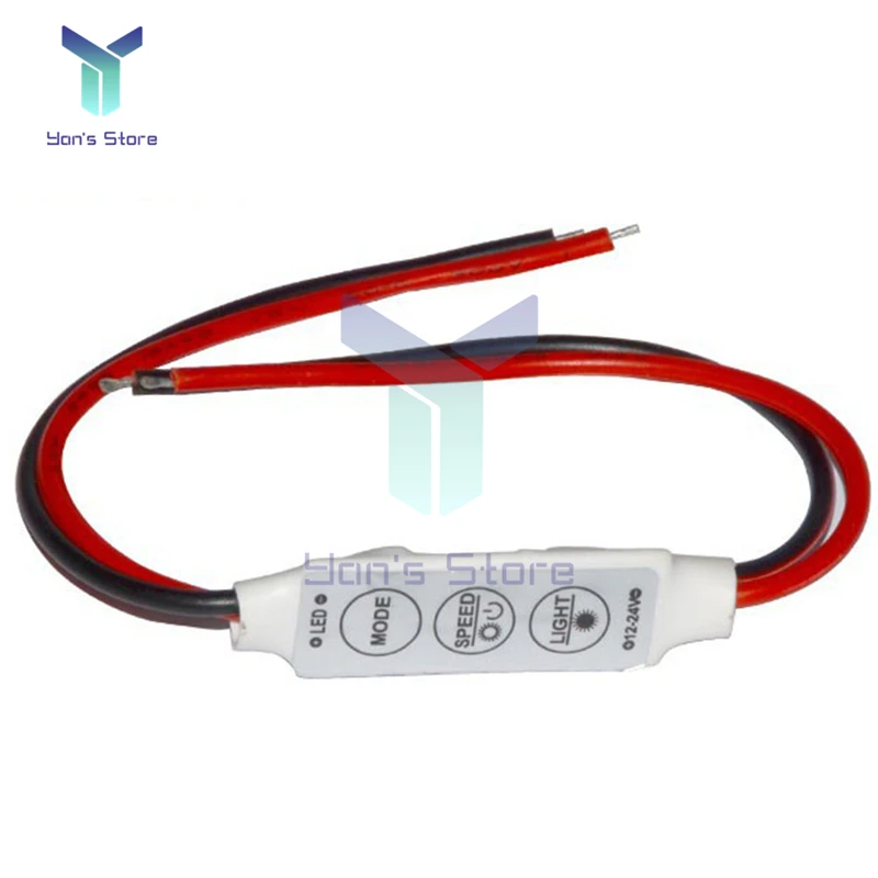 Mini 12V LED Light Dimming Controller Dimmer Driver and Switch 3528 5050 5630 Automatic Memory