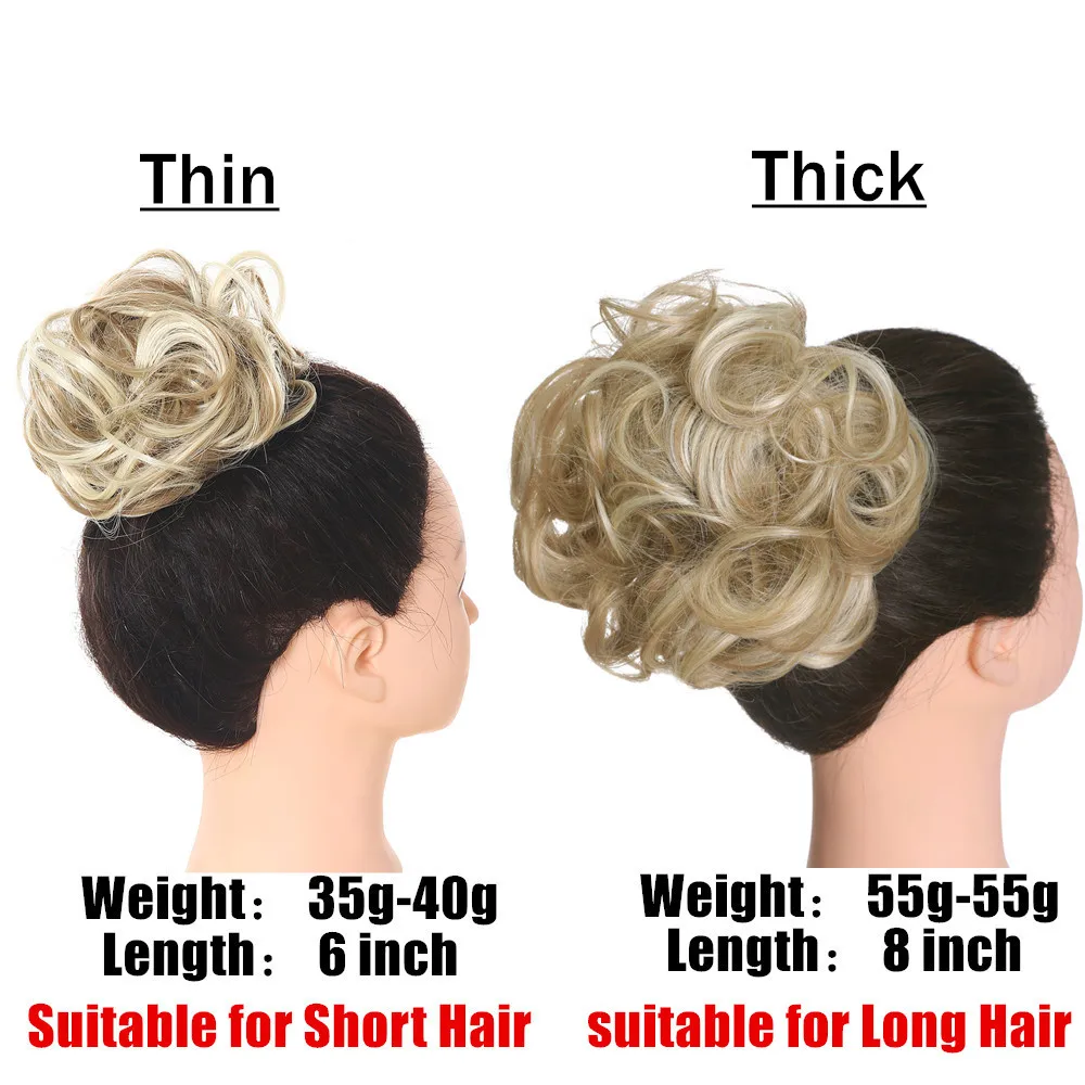 "SARLA Synthetic Messy Hair Bun Chignon Scrunchies – Effortless Elegance for Women's Hairstyling!" - Image 2