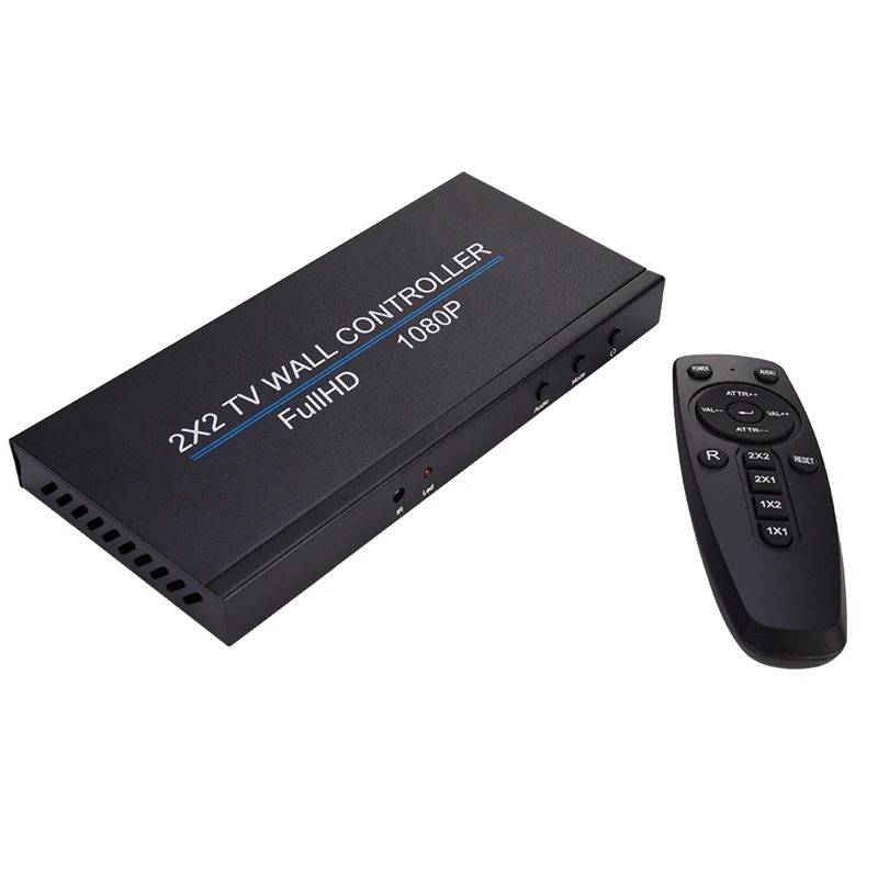 2X2 Video Wall Controller 1 HDMI Input 4 HDMI Output 2X1/3X1/4X1/1X2/1X3/1X4 TV Processor Images Stitching(US Plug) 2X2 Video Wall Controller 1 HDMI Input 4 HDMI Output 2X1/3X1/4X1/1X2/1X3/1X4 TV Processor Images Stitching(US Plug)