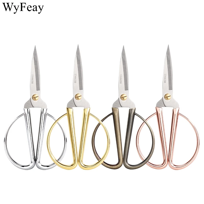 Stainless Steel Gold Silver Sewing Scissors Short Cutter Durable Vintage Household Needlework Embroidery Tailor Fabric | Дом и сад