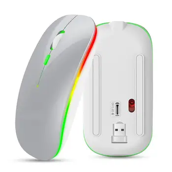 

2.4gWireless Mouse Bluetooth 5.1 Dual Mode Mute Optical Gaming Mice For Macbook air For Xiao-mi Macbook Pro For Hua-wei Matebook