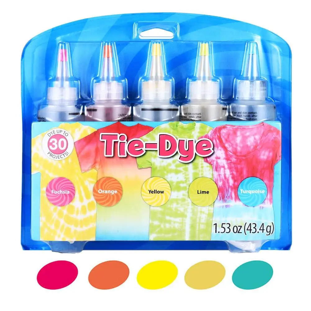 Non-toxic Tie Tye Dye Set Tinte Ropa Fabric Dye Clothing Graffiti Tattoo Bottle Kids Art Pigment Permanent Paint Colors Ornament