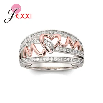 

New 2020 Arrival Brand Women 925 Sterling Silver Rings European Cubic Zircoin CZ Crystal Romantic Jewelry Valentine's Day Gifts