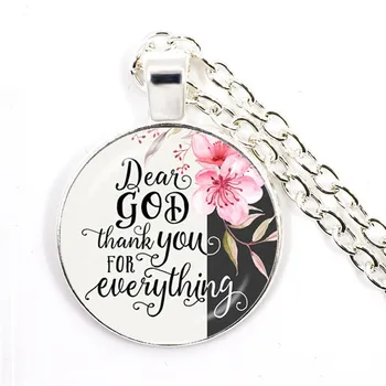 

Dear God Thank You For Everything Bible Verses Nursery Verse Necklace Fashion Jewelry Religion Pendant Christian