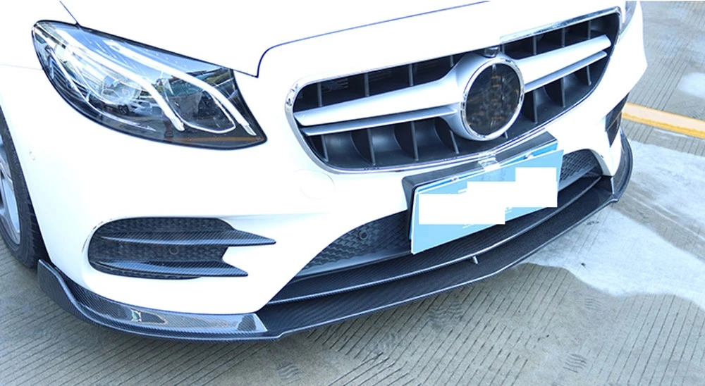 E Class переднего бампера из углеродного волокна спойлер для Benz W213 спортивные E200 E260 E300- стайлинга автомобилей