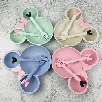 

Ant Cat Shape Plastic Plate Set Kids Dinner Plates Dish Set Children Baby Blue Dinner Plate Kitchen Dining Bar Kids Baby Plate