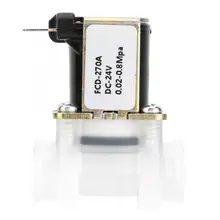 1/4 дюймов нормально закрытый N/C Тип 24 В DC Пластиковый Соленоидный клапан для чистой воды машины пластиковый Соленоидный клапан