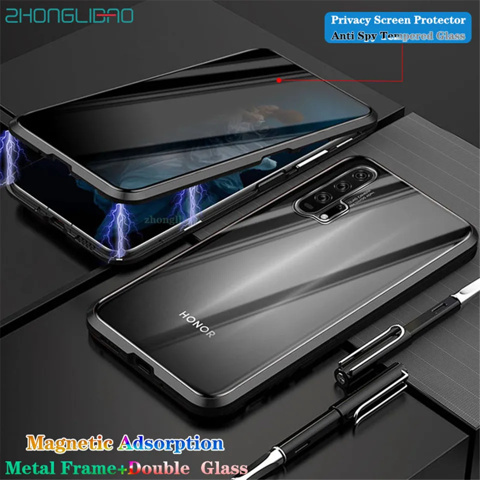 Магнитный металлический чехол для Xiaomi Redmi Note 7 huawei P30 Nova 5 5i Honor 20 9x Pro Анти ползучий