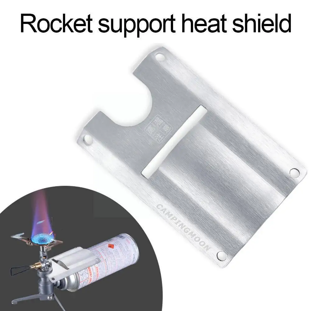 Outdoor Camping Gas Stove Thermal Baffle Bord Steel Rocket Bracket Heat For Hiking Picnic Z1i9 | Спорт и развлечения