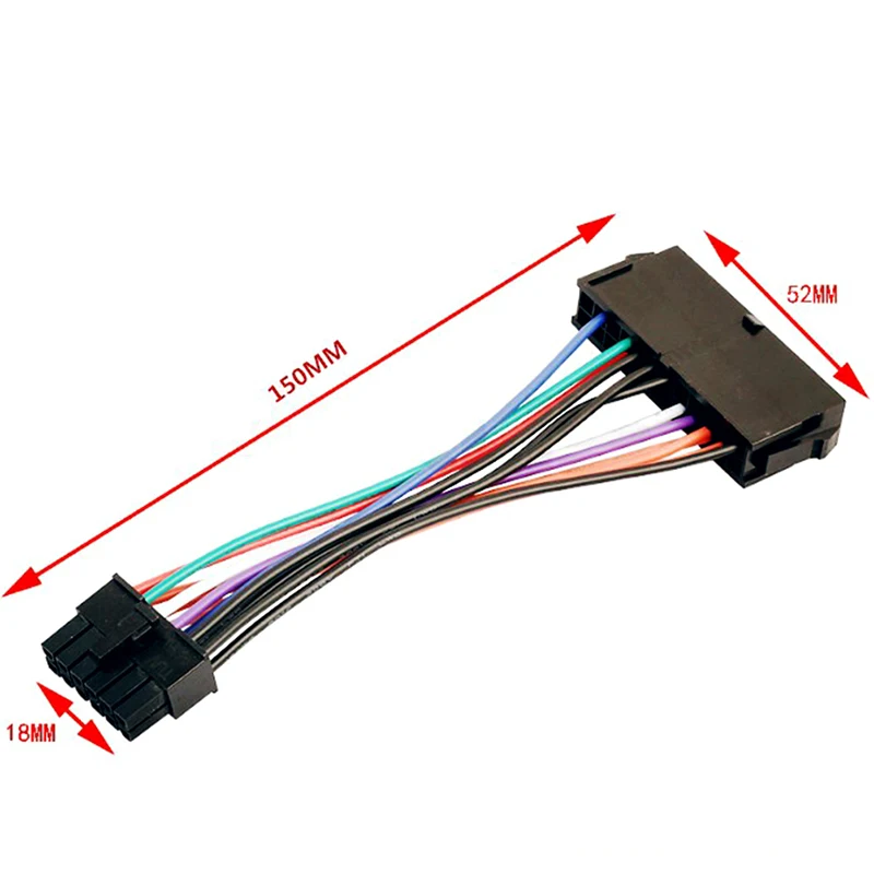 For Computer Accessories 1pcs 15cm 24Pin to 12Pin Power Cable ATX 24-Pin Female 12-Pin Male PSU Converter Adapter | Автомобили и