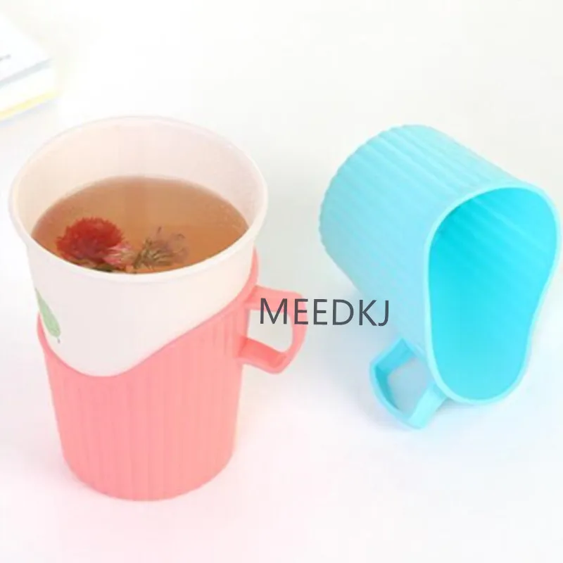 Пластиковый Одноразовый держатель для бумажных стаканчиков антиобжигающий