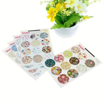 

60pcs/lot Novelty Deco Rural Floral Lovely Craft Stationery Decoration Sticker for DIY Scrapbooking Diary Phone Album Calendar