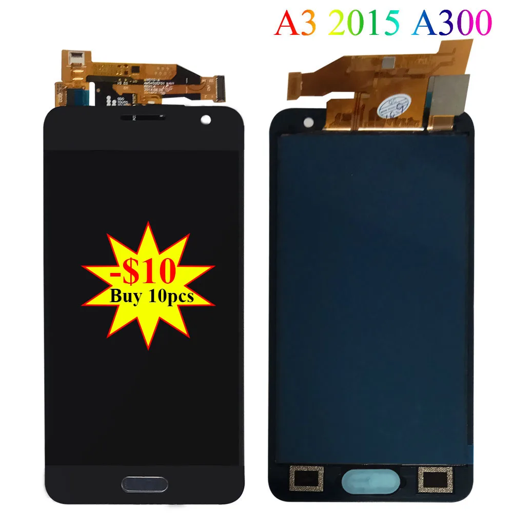 ЖК дисплей для Samsung Galaxy A3 2015 A300 A300H A300F A300M A300FN с сенсорным экраном дигитайзер