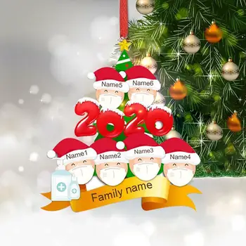

2020 Quarantine Personalized Ornaments Christmas Tree Hanging Pendant Holiday Decorations Creative Gifts For Family Members