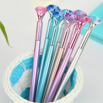 

Cute Gel Pens 0.5mm Creative Diamond Pens Kawaii Colored Plastic Neutral Pens For Kids Writing School Office Supplies Stationery