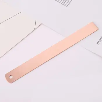 

Vintage Copper Brass Ruler Bookmark Label Book Mark Cartography Painting Measuring Tool Office School Stationery