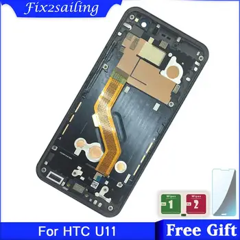 

Display For HTC U11 LCD Touch Screen Touch Screen Digitizer Assembly Replacement Parts For HTC U-3w U-1w U11 5.5" LCD Frame