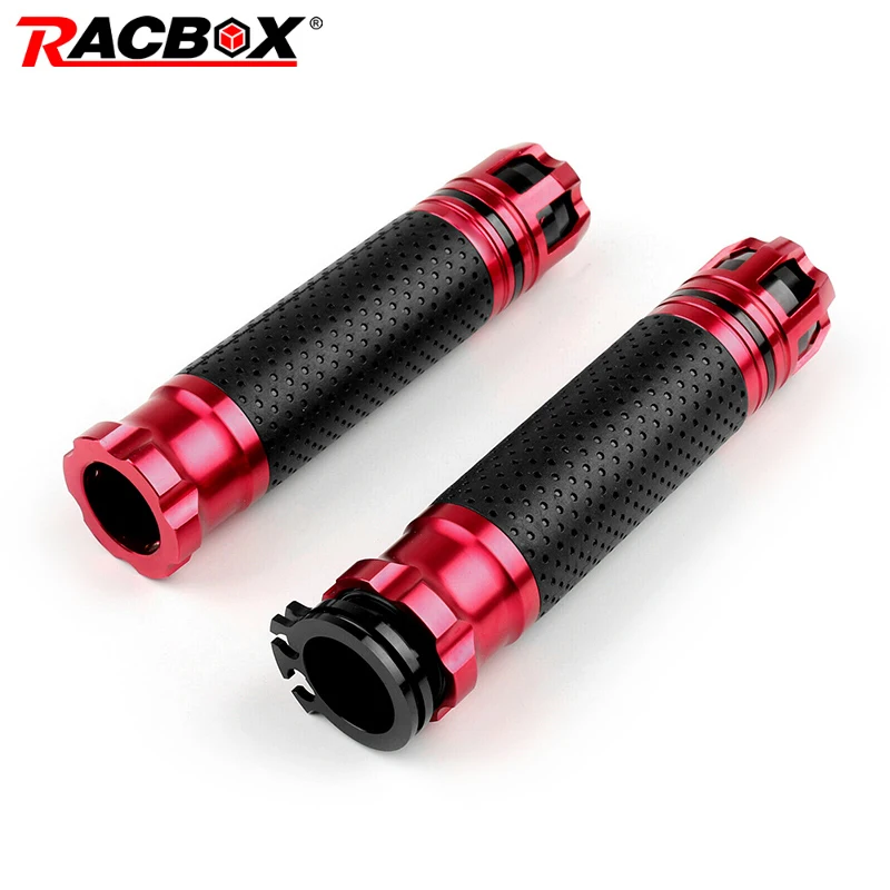 7/8 ''22 мм мотоциклетные рукоятки дроссельной заслонки с ЧПУ Алюминиевый сплав вращающийся Стандартный полый руль прочный резиновый нескользящий