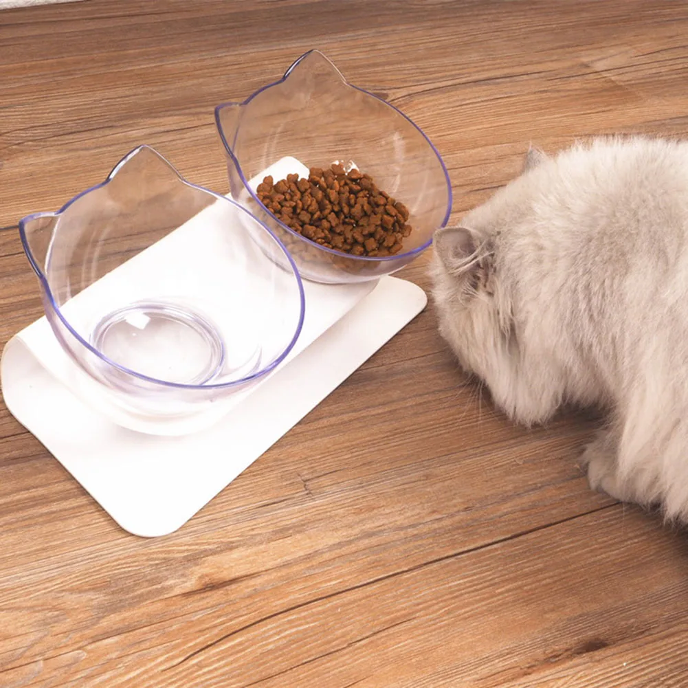 DADYPET новые ПЭТ противоскользящие двойные миски с приподнятая подставка миска для еды и воды идеально подходит для кошек и маленьких собак