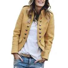 Осенне-зимний женский модный однобортный Блейзер, куртки, уличная Офисная Женская куртка с длинными рукавами, ветрозащитная верхняя одежда для женщин