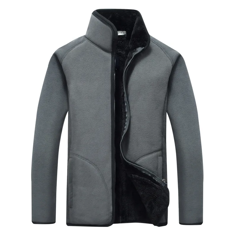 Новая зимняя мужская флисовая куртка для улицы с бархатной подкладкой, толстое теплое пальто для кемпинга, альпинизма, походов, охоты, ветрозащитная верхняя одежда 4XL