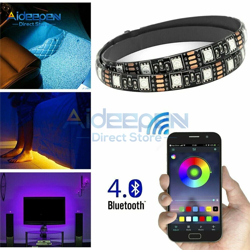 5 в USB Светодиодная лента 5050 SMD RGB Светодиодная лента светильник Bluetooth музыкальный контроллер для ТВ ПОДСВЕТКА светодиодный светильник дистанционный светильник украшение дома