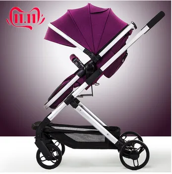 

Baby Stroller 2 In 1 Stroller Lying or Sit Dampening Folding Light Weight Two-sided Child Four Seasons Hot Mom Stroller