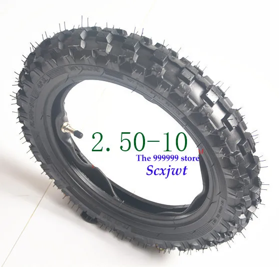 Резиновая мотоциклетная шина 2,50-10 Внутренняя труба наружная tyred задняя/Передняя Ступица