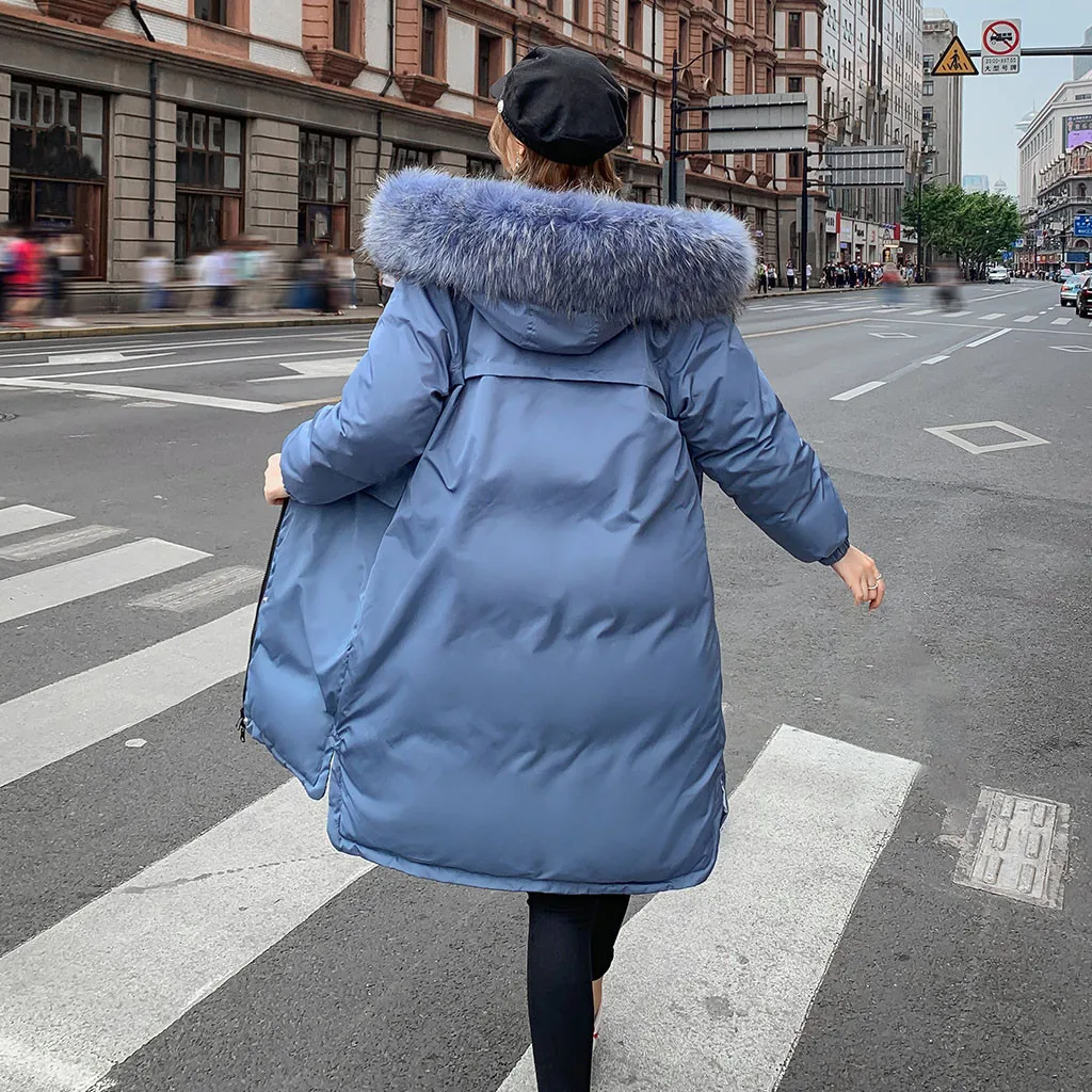 Зимняя женская куртка, двухсторонняя, новинка, зимняя куртка для женщин, с капюшоном, утолщенная, меховая парка, женское теплое длинное пальто, верхняя одежда#1022