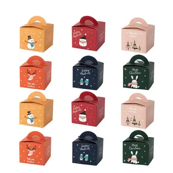 

24PCS Christms Favor Boxes Cute Gift Wrap Boxes Candy Containers Paper Chocolate Holders For Festival
