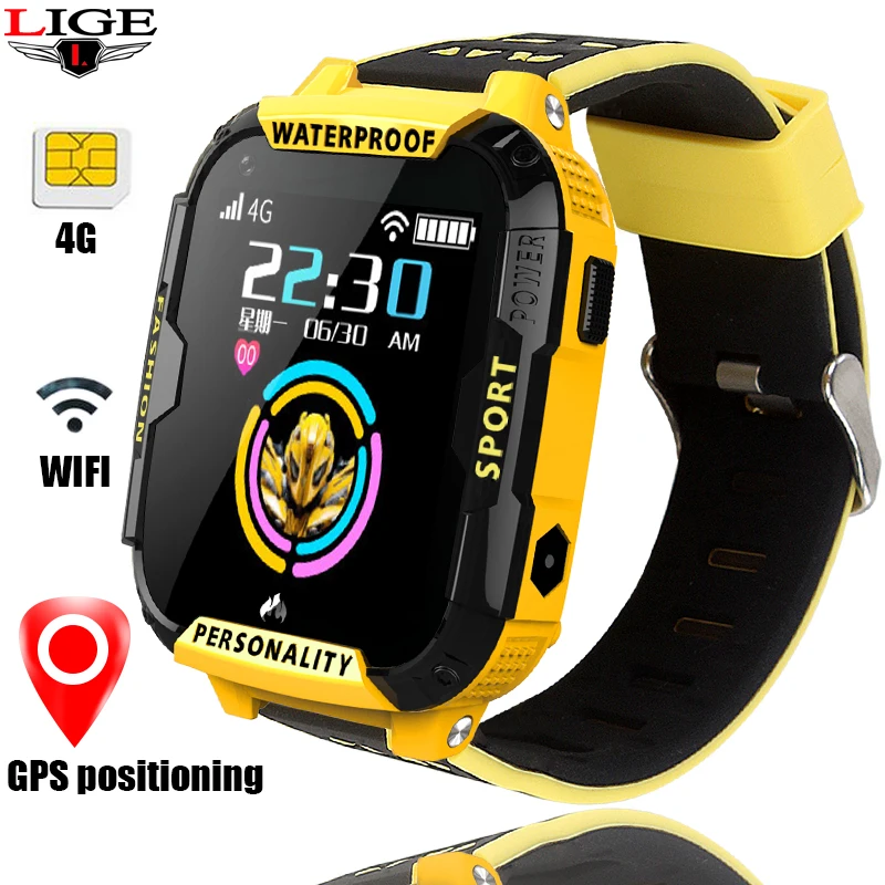 

LIGE 4G Children's Smart Watch GPS Positioning Tracker wifi Connection Video Call SOS one button help baby Smart Watch Boy girl