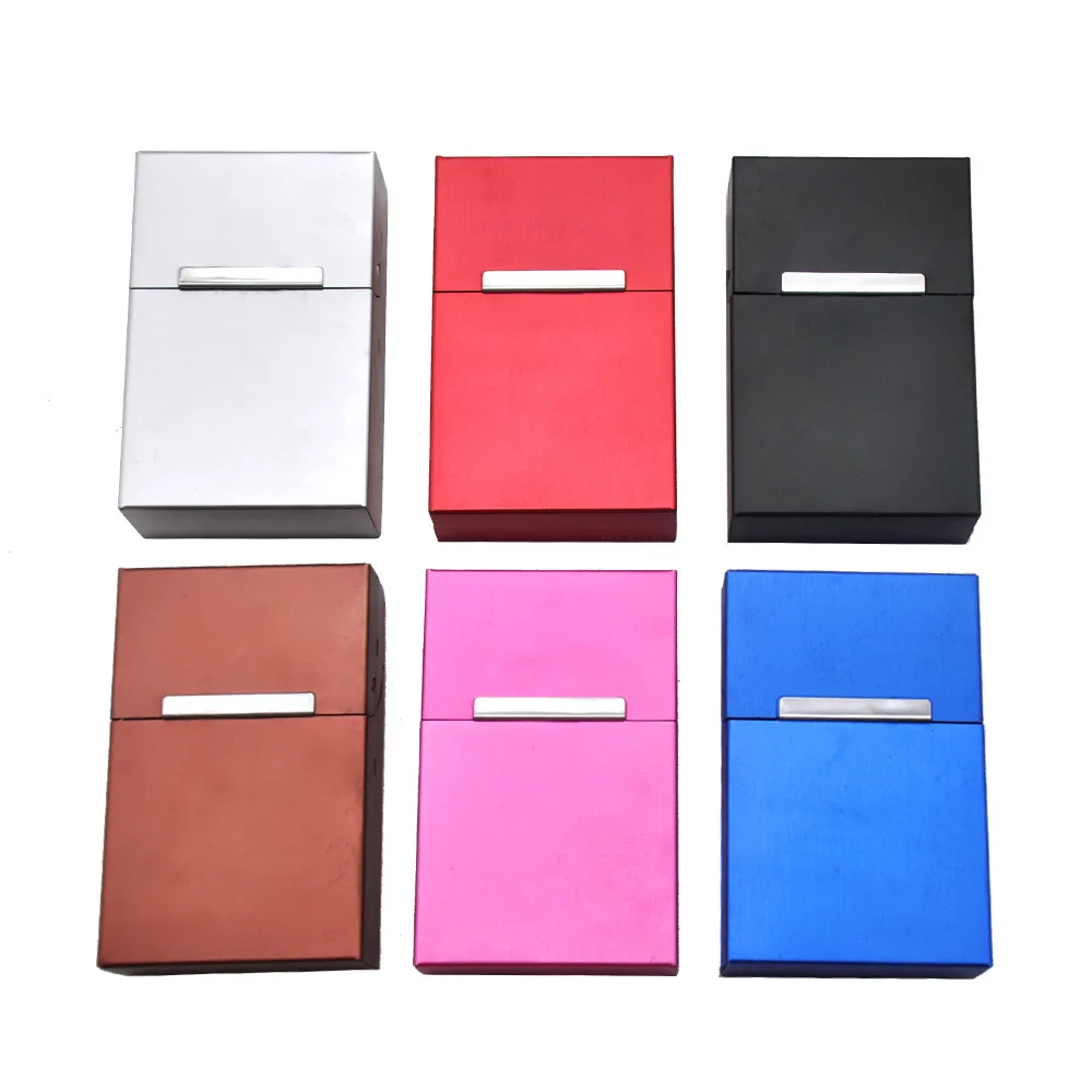 Men's Aluminum Long Cigarette Case Cover 22*60*93MM For Classic Cigarettes Holder Hard Metal Tobacco Box | Дом и сад