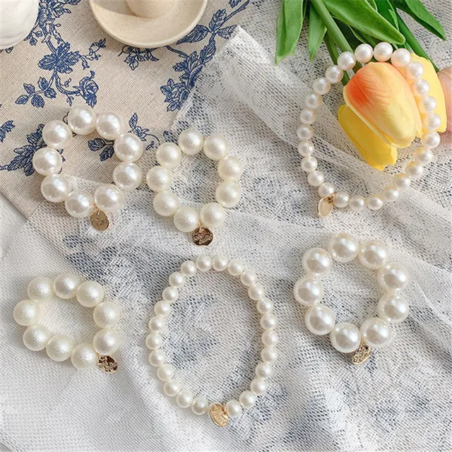 Wholesale FINGERINSPIRE 220Pcs 4 Sizes ABS Sewing Pearl Beads