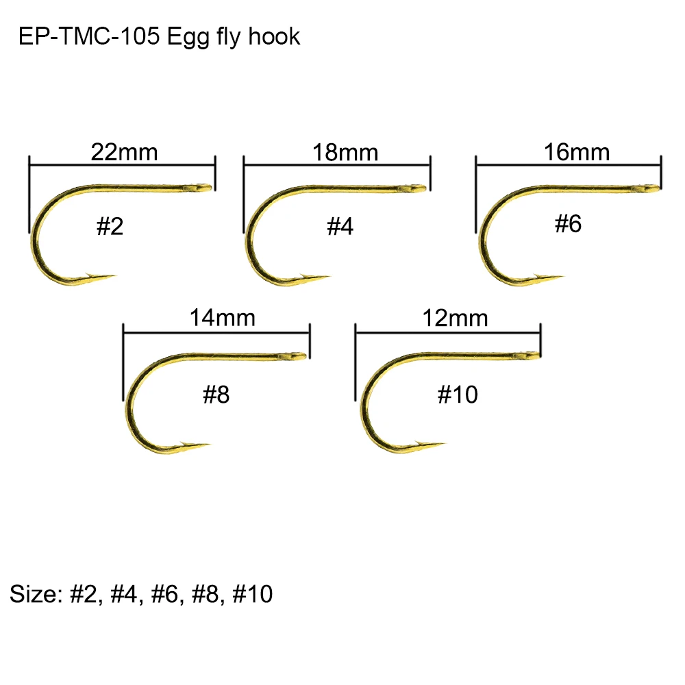 Eupheng, 100 шт., рыболовные крючки для стримера, стальная головка, Нимфа, мокрая кованая Барб, бронза, никель, муха, рыболовные крючки