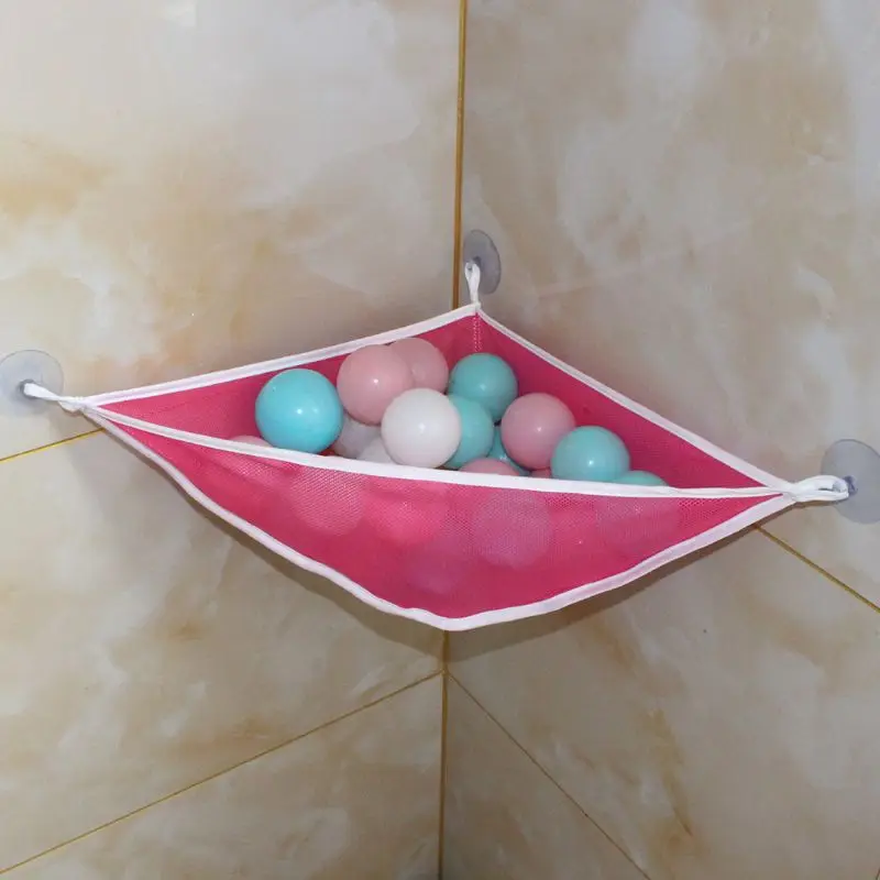 Домашняя ванная комната треугольник поддержка держатель сетка ткань слив мешок Многофункциональный Детские игрушки сумки для хранения