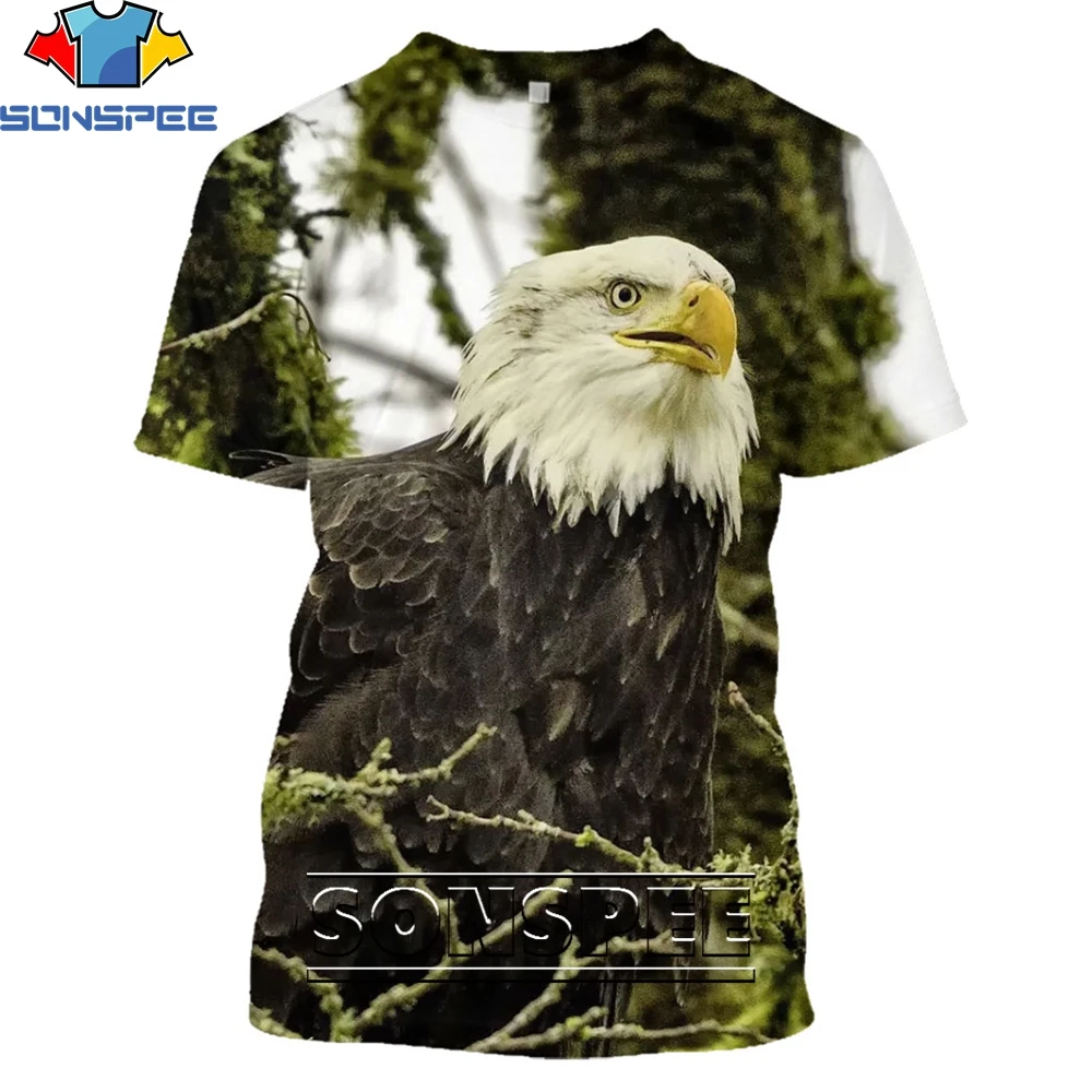 SONSPEE Fashion Streetwear Falcon Clothing Animal Eagle 3D Print T-shirt Summer Casual Men Hawk T Shirts Women Short Sleeve Tops