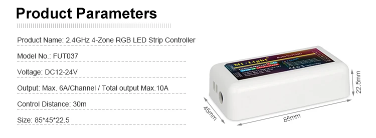 Mi светильник 2,4G RF беспроводной Одноцветный диммер CCT RGB RGBW RGB+ CCT для светодиодных лент контроллер умная Светодиодная лента пульт дистанционного управления