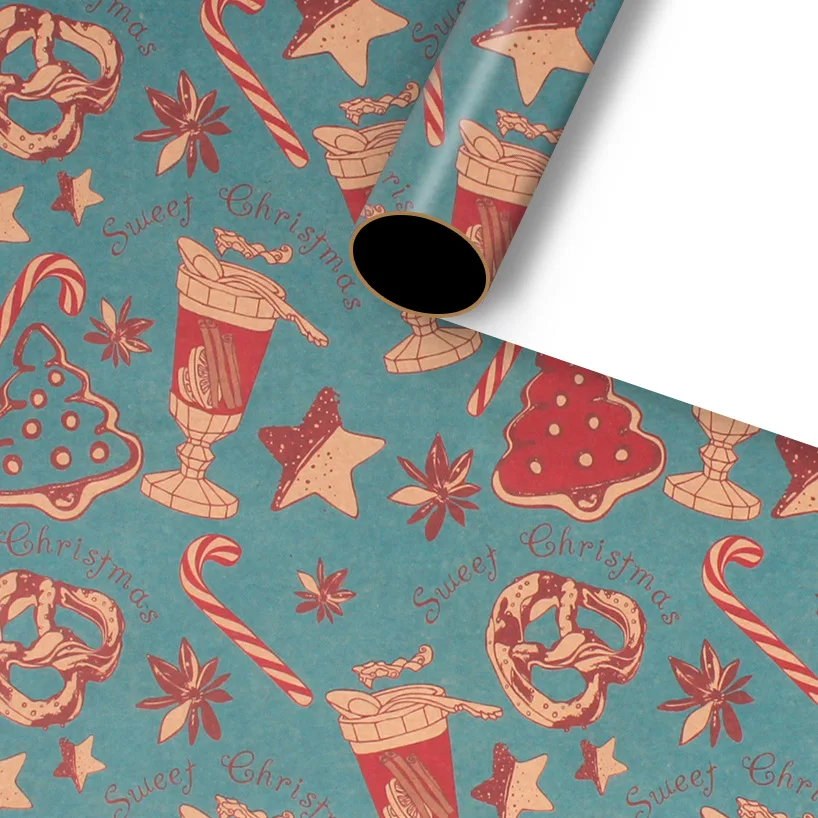 7 Feuilles Papier De Soie Noël 74x50cm - Papier Kraft Emballage Cadeaux Festif (7 Styles)