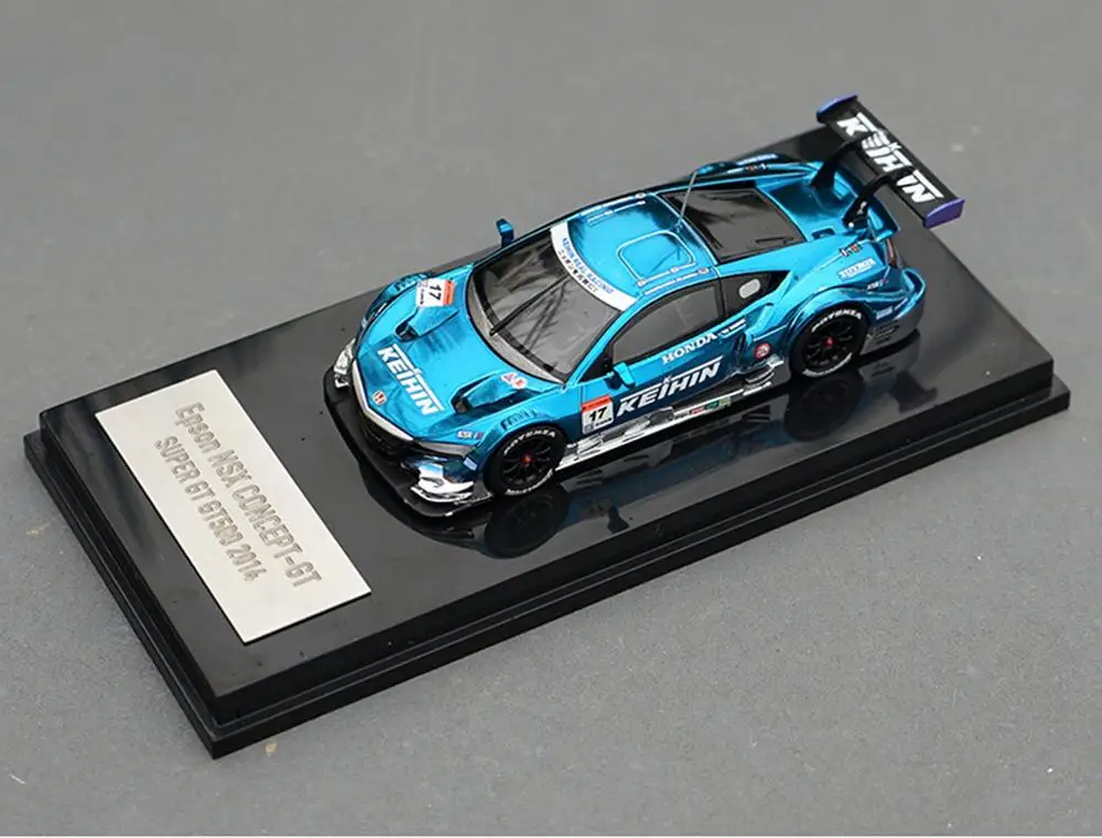 1/64 Honda NSX CONCEPT-GT GT500 Гоночная машина#17 литая модель автомобиля коллекционная игрушка