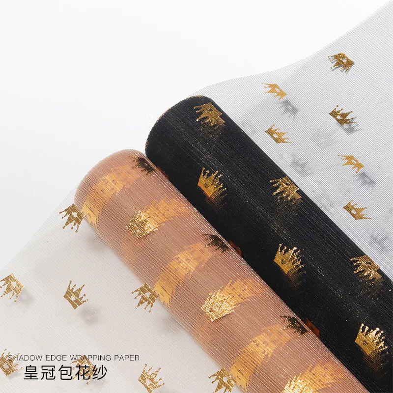5 Yard Korean Crown Flower Wrapping Paper Gauze For Wedding Flower