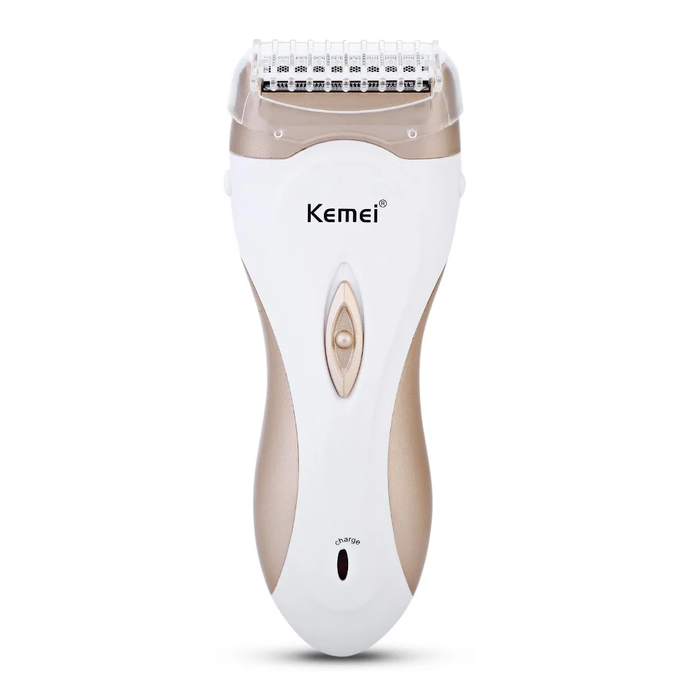 Kemei аккумуляторная электрическая Женская бритва Эпилятор Бритье, удаление волос скребание женский депилятор для тела депилятор