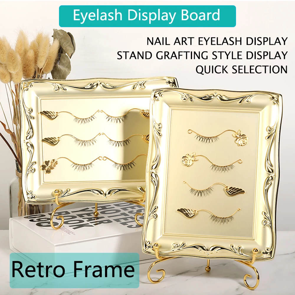 

3 Pairs False Eyelash Extensions Metal Display Frame Holder Magnetic Try On Stick Fake Lashes Grafting Eyelashes Auxiliary Tool