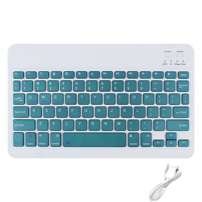 For iPad Keyboard Rechargeable Wireless Bluetooth-compatible Spanish French Korean Keyboard For iOS Android Windows Phone Tablet keyboard on pc Keyboards