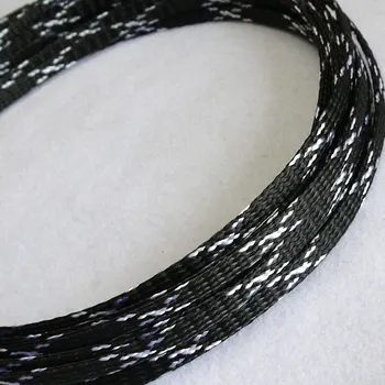 

12meter 8mm Cable Sleeves Cotton yarn Braid Wire Protecting PP+ PET Nylon Cable Sleeve wire mesh shock for cable sets