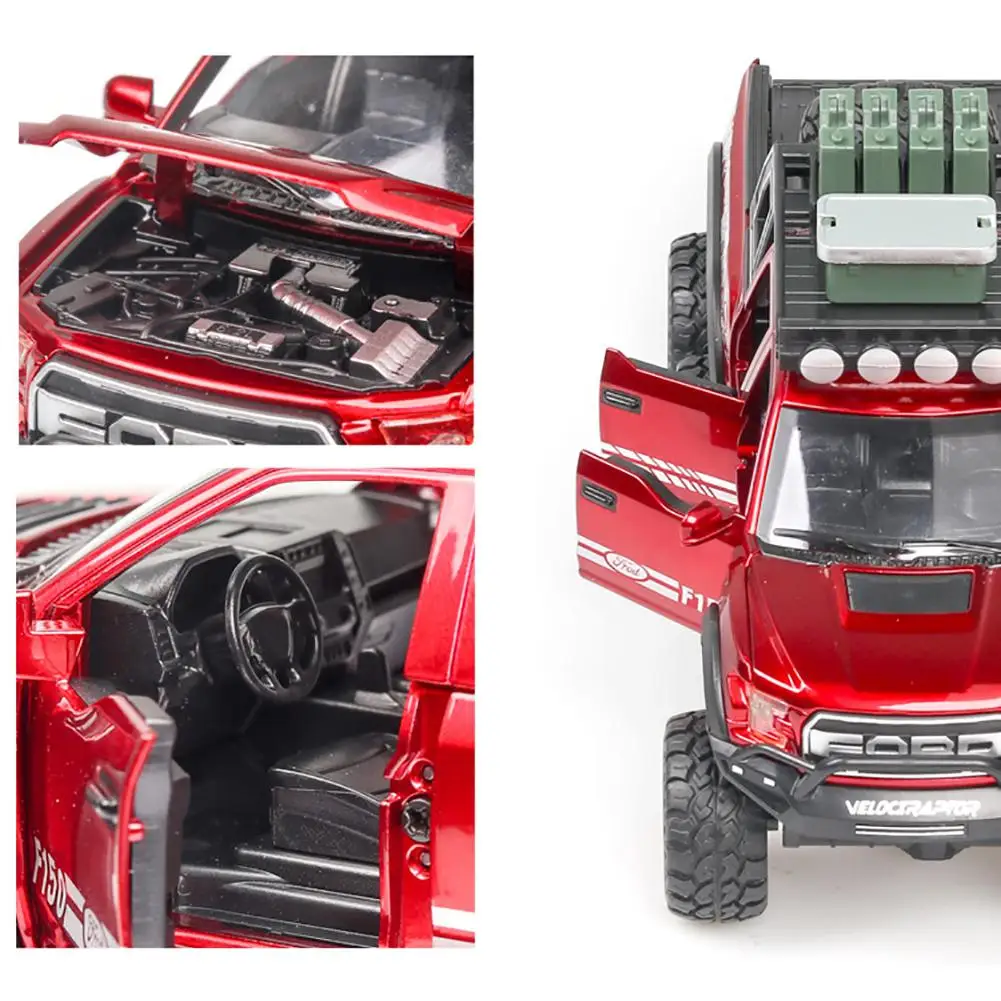 Kuulee 1:32 имитация Raptor F150 Acousto-Optic упругий сплав модель автомобиля детская игрушка для украшения