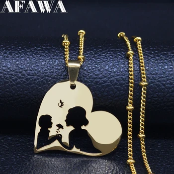 Baby Mom Stainless Steel Necklace Women Gold Color Statement Necklaces Mother’s Day Gift Jewelry kettingen voor vrouwen N3111S01